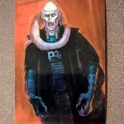 1996 Star Wars Finest Topps Bib Fortuna Hutt's Palace #74 Movie Art Collectible Vintage Trading Card Chrome Chromium