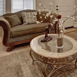 Sofa Love Seat And Center Table Set