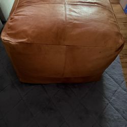 Genuine Leather Ottoman 