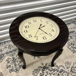 Clock Table Vintage Black Quartz 