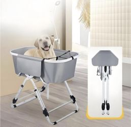 Elevated Portable Dog Bathtub, 5 Height Adjustable Dog Washing Station for Pet Shower and Grooming