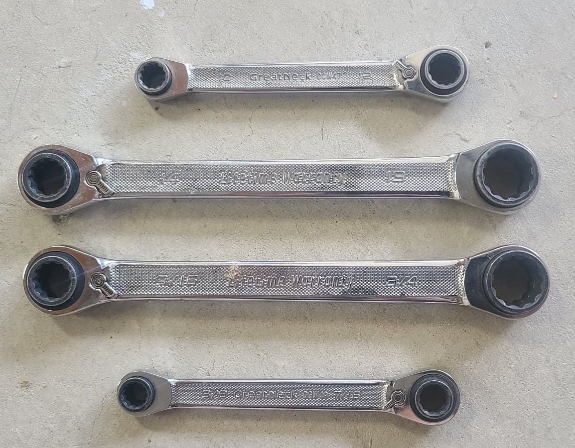 4 Piece Greatneck Ratchets - Lifetime Warranty - $25.00