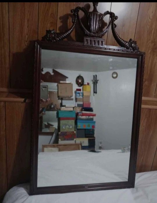 VINTAGE CRAIG GRAY BAR FURNITURE CO WALL MIRROR 42"×30"