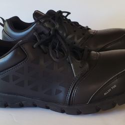 Reebok Mens Work Boots Black Sublite Cushion Alloy Toe Athletic Shoes Size 10.5M