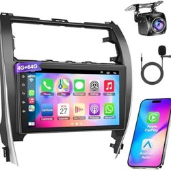 4G+64G Car Radio Stereo for Toyota Camry 2012 2013 2014, Wireless Carplay&Android Auto with Android 12 Support Bluetooth/GPS/WiFi/Back-up Camera/SWC/F