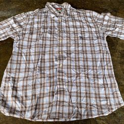 Tommy Hilfiger Mens XL Plaid Crest short sleeve