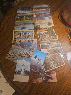 Old post cards with fold outs