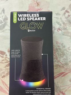Vibe Glow Bluetooth Wireless Portable Speaker w/ LED RGB Lighting 30ft Range