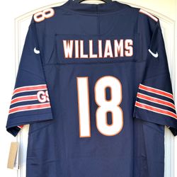SMALL / MED + LARGE / XL - BEARS #18 CALEB WILLIAMS JERSEY