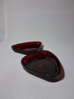 Anchor Hocking relish tray color ruby red