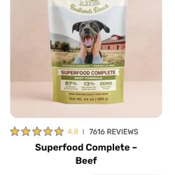 BADLANDS Ranch Dog Food BEEF