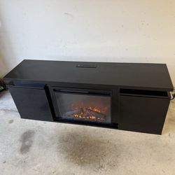 Electric Fireplace Heater TV Stand / Media Console (60”)