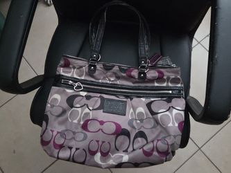 Silk purple coach purse