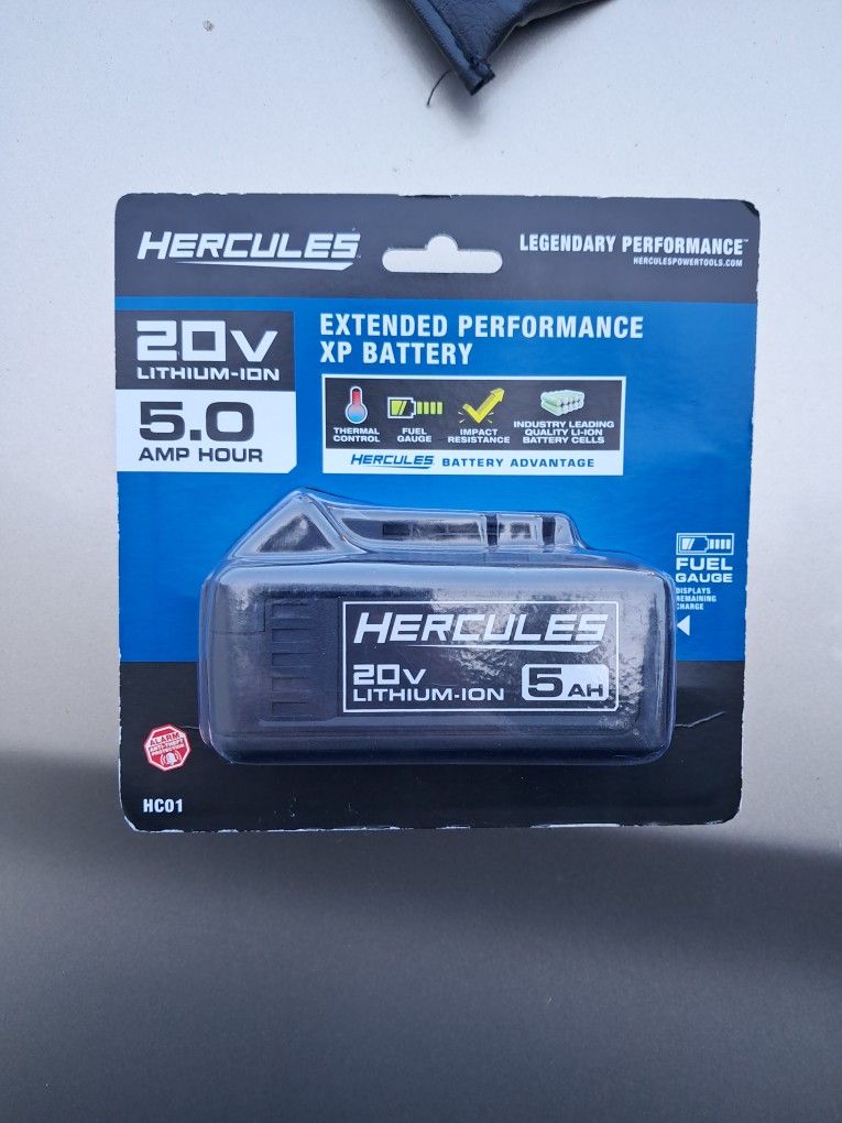Hercules 20v 5 AH extended Performance Battery