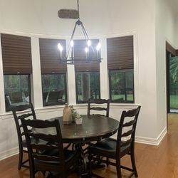 Breakfast Table With Light Fixture 