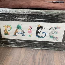 Framed Picture With The Name Paige On It 