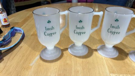5 x Irish coffee glassware