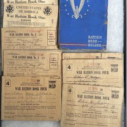 Authentic Antique/Vintage  USA War Ration Books 