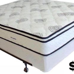 3 pieces Mattress Box Spring With Metal Frame 