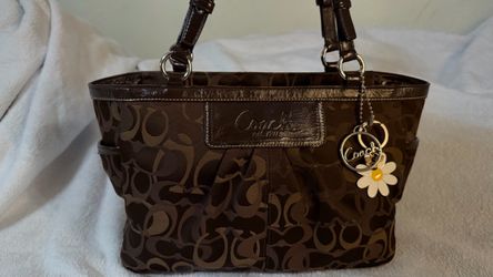 Coach optic chocolate brown tote