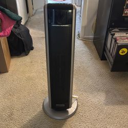 Lasko 5586 Digital Ceramic Tower Heater with Remote, Dark Grey