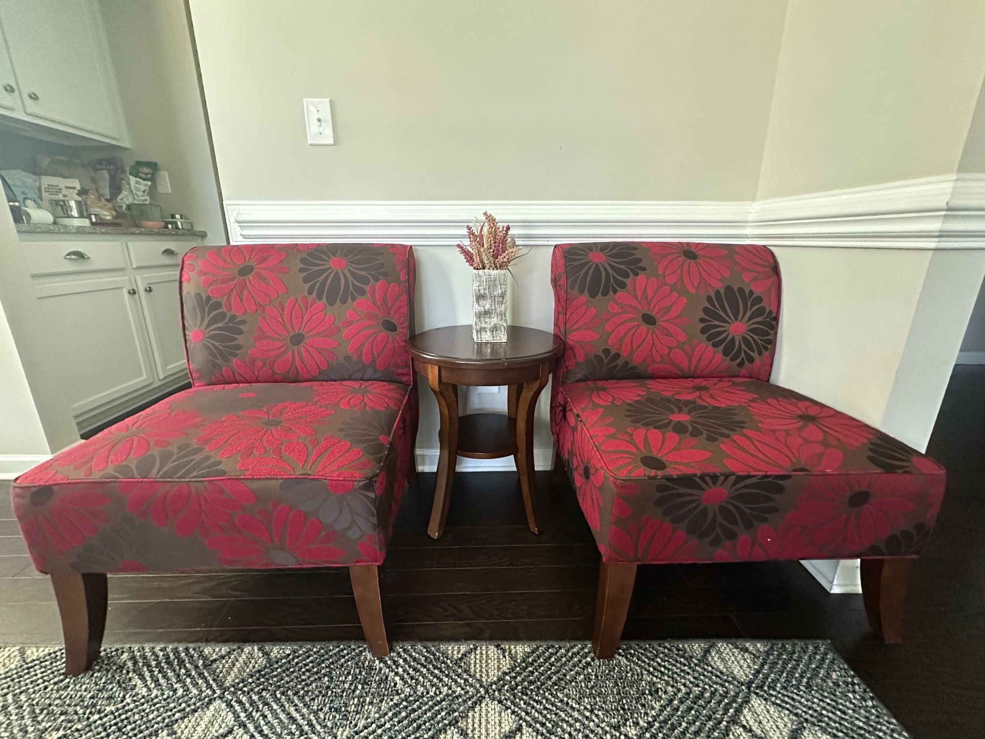 Accent Chairs And Side Table