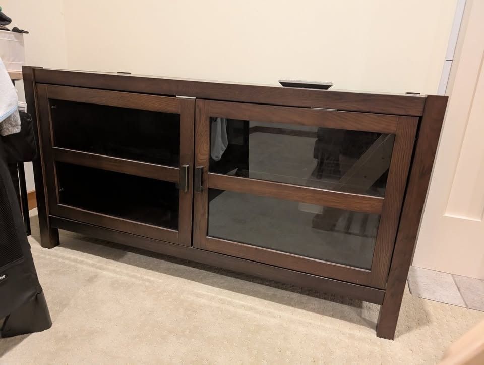 Crate & Barrel Media TV Console Solid Wood