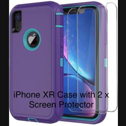 iPhone XR Case with 2 x Screen Protector