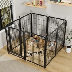 Dog Playpen 8 Panels 24"×31"Heavy Duty
Dog Fence Puppy Pen for Dogs Indoor Outdoor Foldable Pet Exercise Pen