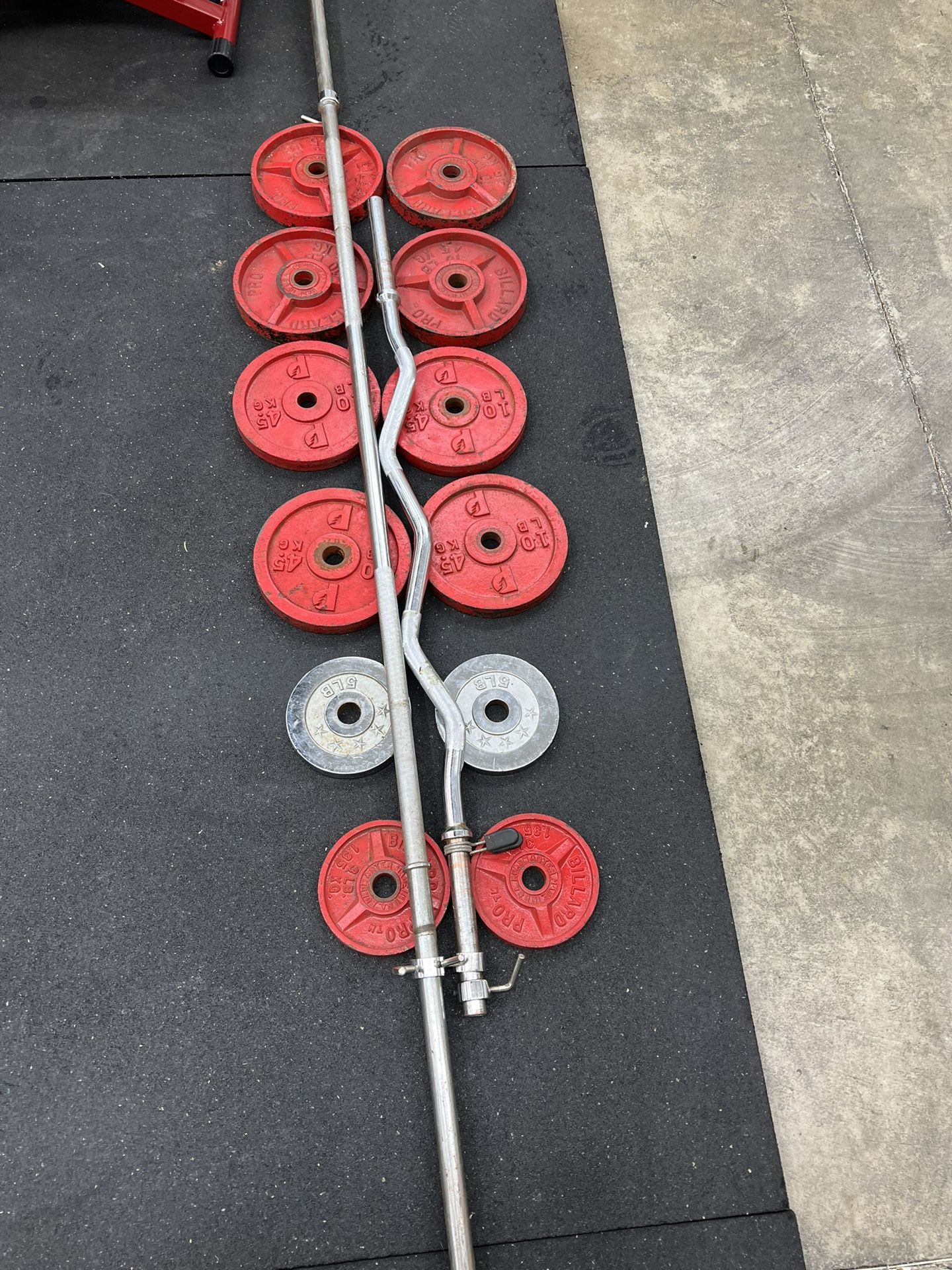 Standard Weights And Bars Approx 100 Lbs