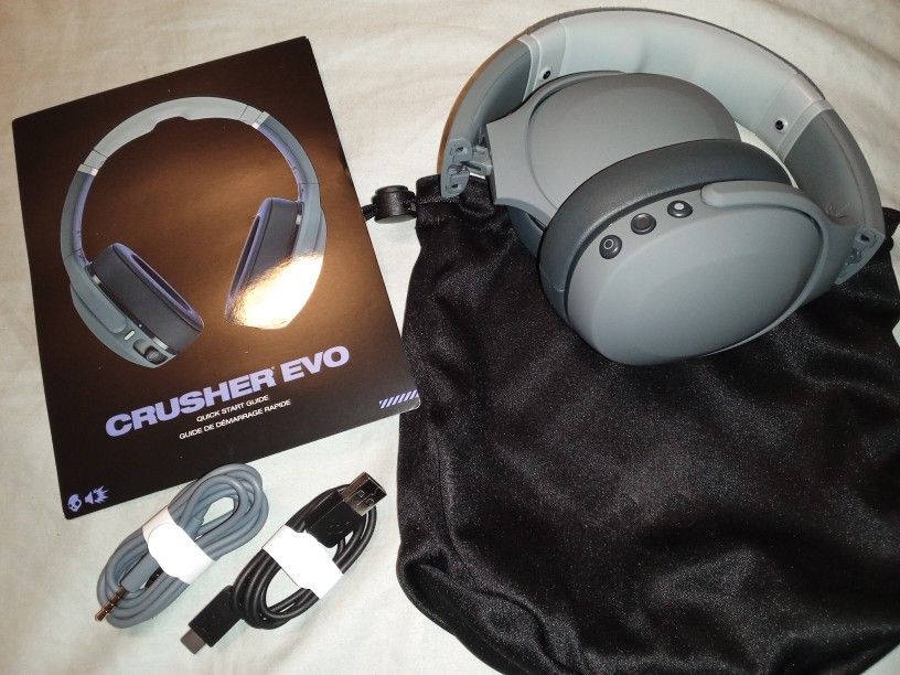 Skullcandy Crusher Evo Wireless Over-Ear Bluetooth Headphones, Never Used