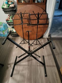 Music stands, guitar stand and keyboard stand