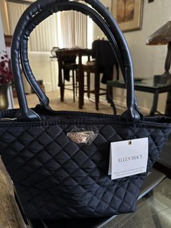 New W Tags Women’s Quilted Tote W Zipper  By Ellen Tracy 
