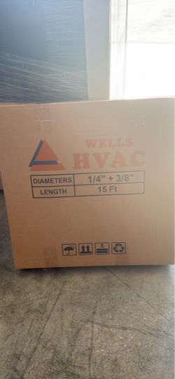 15 Ft Mini Split Copper Line Set – 1/4” x 3/8” HVAC