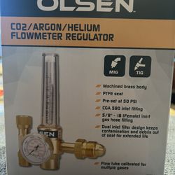 Olsen C02/Argon/Helium Flowmeter Regulator ~ #63789 ~NEW