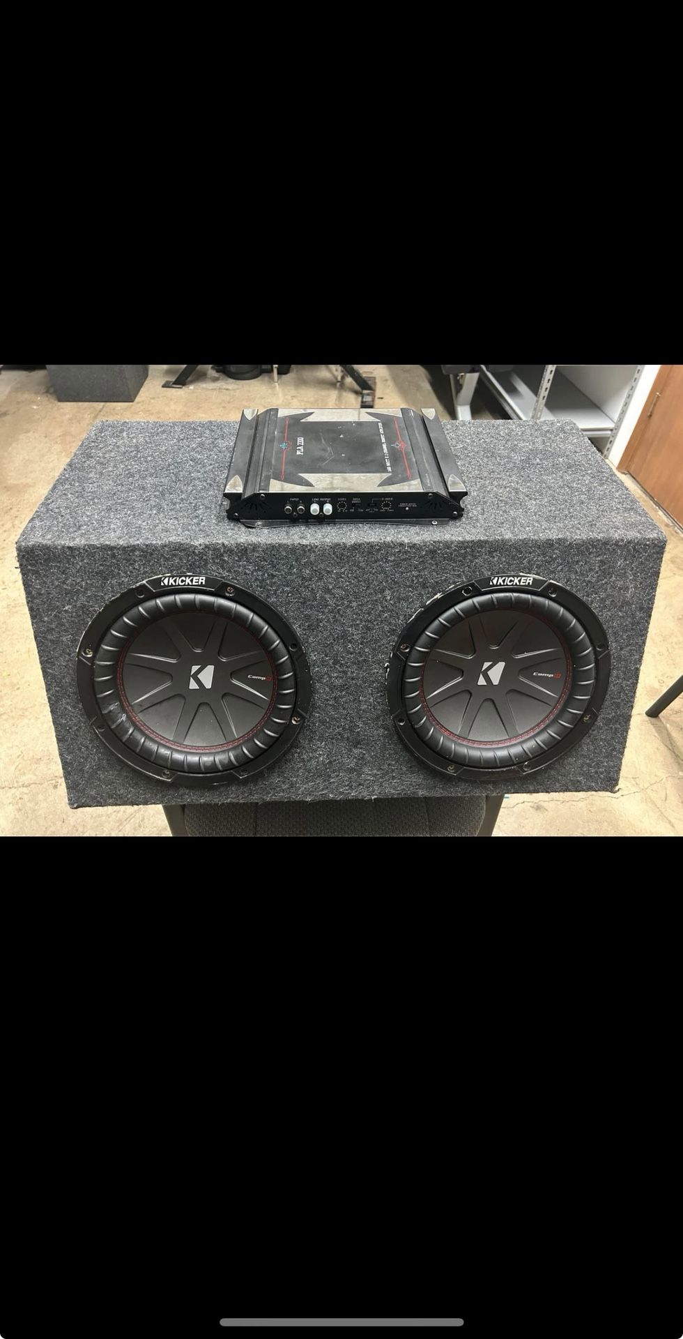 Pair 10" Kicker Comp R Subs & 1400w Car Amp (Complete Car Audio Set)