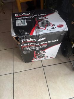 K-400 Drain Cleaning Snake Auger 120-Volt Drum Machine with C-32IW 3/8 in. x 75 ft. Cable + 4-Piece Tool Set & Gl new