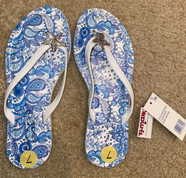 Summer rhinestone flip flops