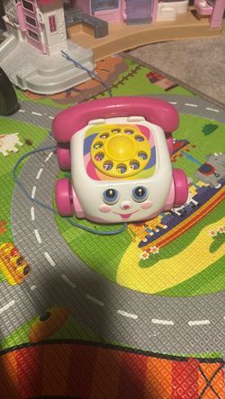 2000s Pink Fisher Price Cable Phone