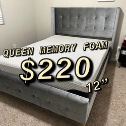 Queen Memory Foam Mattress $220