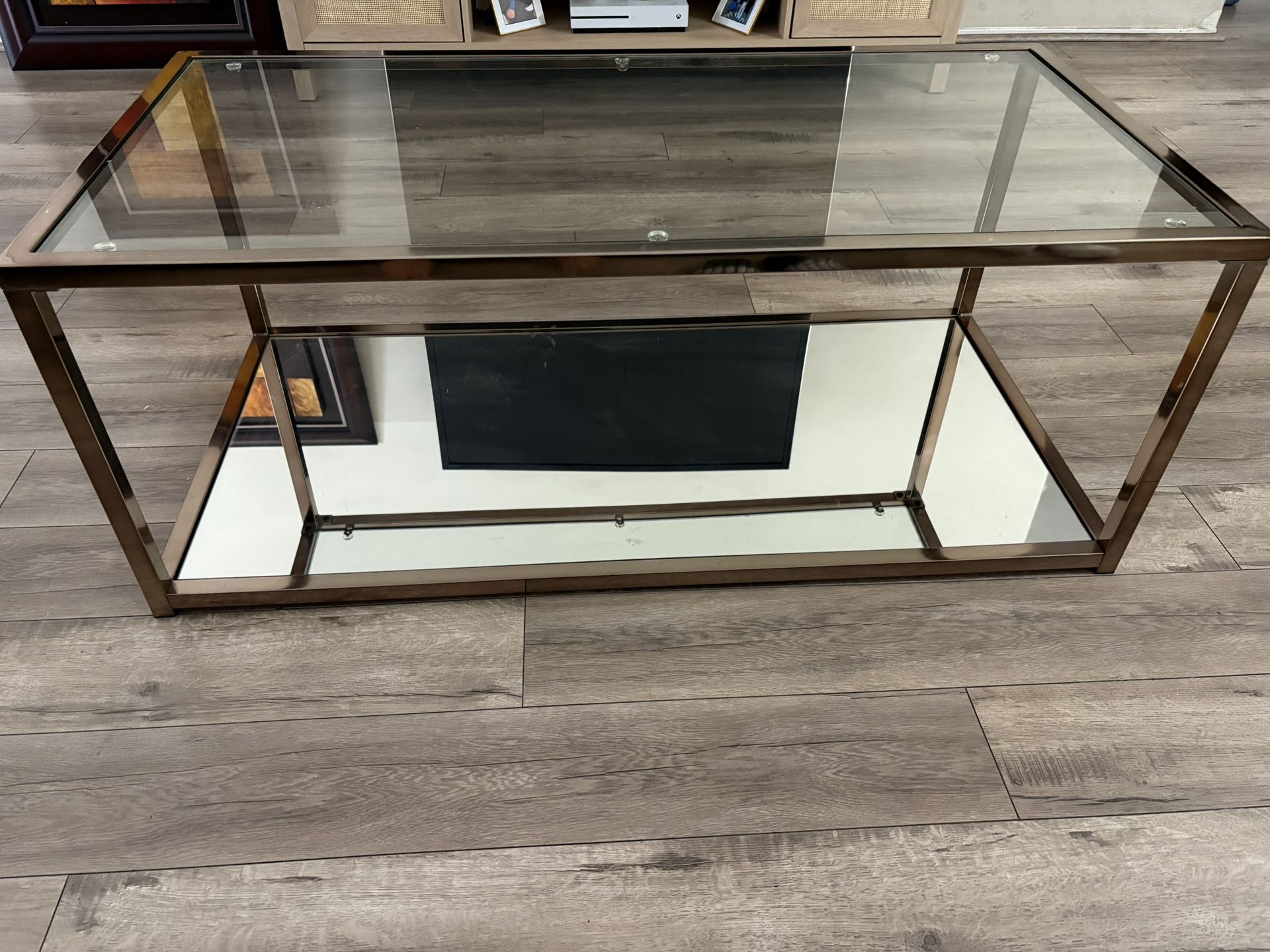 Coffee Table Glass And Gold
