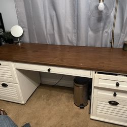 Desk And File Cabinet 