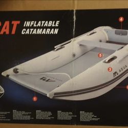 Aircat 11ft Catamaran with 6hp outbound motor 