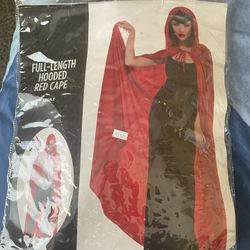 Full-length Hooded Red Cape