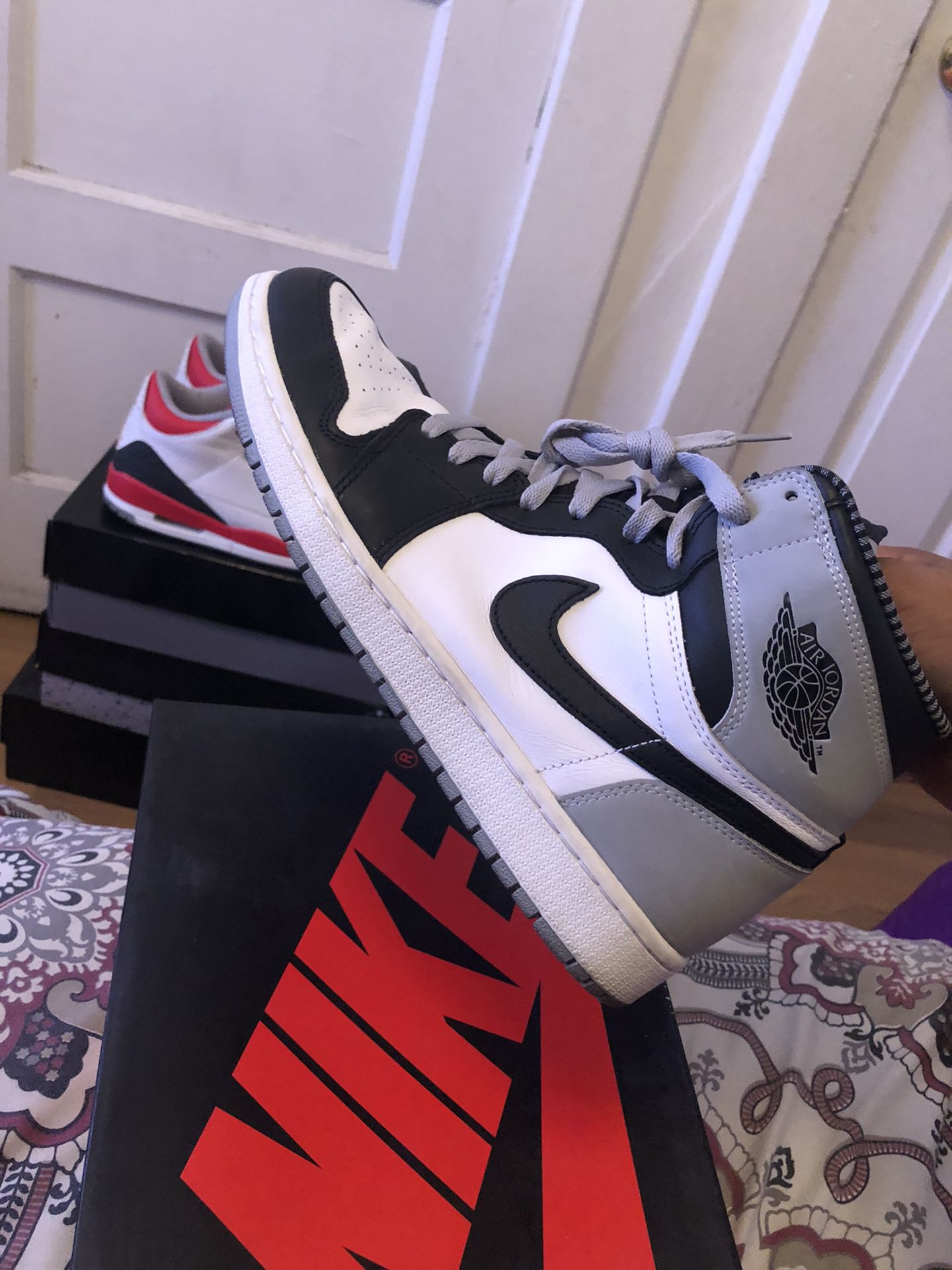 Nike air Jordan retro 1 sz 10.5 baron sz 10.5 worn