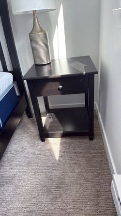 Nightstand. Dark wood. Two