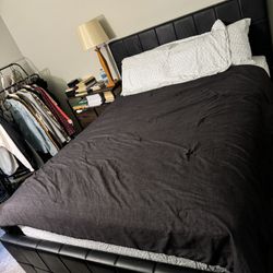 Leather Queen Size Bed 