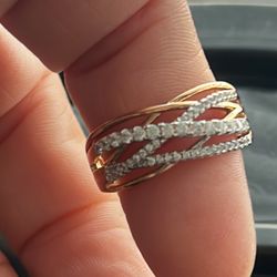 14k gold plated ring size 7- 8and 9