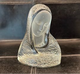 Vintage handmade Viking Glass Madonna figurine