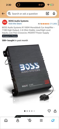Pyle 12” square sub and BOSS 1100W amp